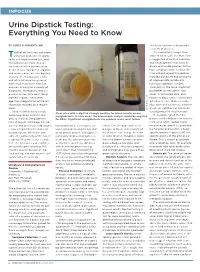 Urine Dipstick Testing: Everything You Need to Know