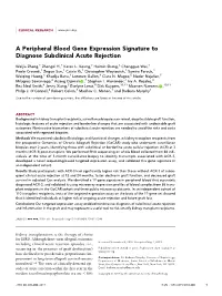 A Peripheral Blood Gene Expression Signature to Diagnose Subclinical Acute Rejection