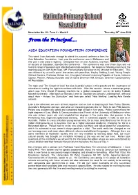 From the Principal…