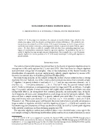 NON-SIMPLE PURELY INFINITE RINGS the Notion of Pure