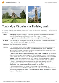 Tonbridge Circular Via Tudeley Walk