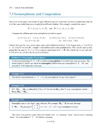 7.3 Isomorphisms and Composition