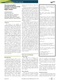 Aluminium Phosphide Poisoning: a Case Series at Two Hospitals in The