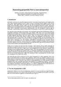 Assessing Geoportals from a User Perspective