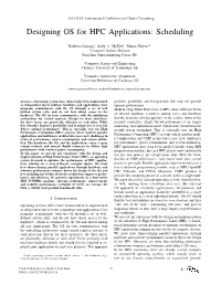 Designing OS for HPC Applications: Scheduling
