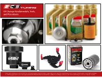 Oil Change Fundamentals, Tools, and Procedures