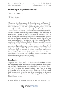 On Reading St. Augustine's Confessions1