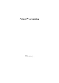 Python Programming