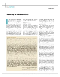 The History of Linear Prediction the History of Linear Predictionl