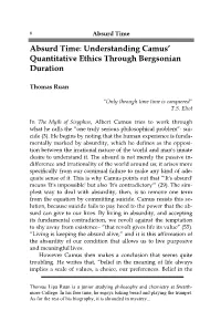 Absurd Time: Understanding Camus' Quantitative Ethics Through