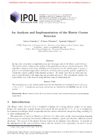 An Analysis and Implementation of the Harris Corner Detector