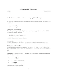 Asymptotic Concepts L