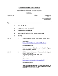 Board of Directors Regular - 12 Dec 2019 - Minutes