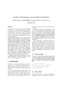 Fs-Utils: File Systems Access Tools for Userland