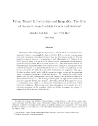 Paper Develops an Urban Spatial Model with Heterogeneous Worker Groups and Incorporating Travel to Consume Non-Tradable Goods and Services
