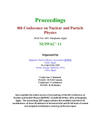 Proceedings 8Th Conference on Nuclear and Particle Physics
