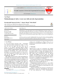 Trichoadenoma of Vulva: a Rare Case with Rare Site of Presentation