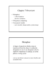 Chapter 7 Overview Metaphor