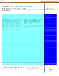 Consumption on the Woolen System and Worsted Combing