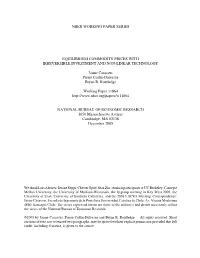 Equilibrium Commodity Prices with Irreversible Investment and Non-Linear Technology