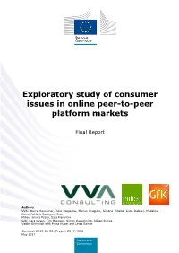 Exploratory Study of Consumer Issues in Online Peer-To-Peer Platform Markets