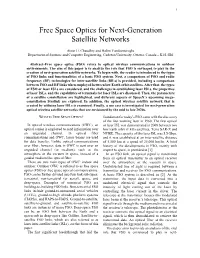 Free Space Optics for Next-Generation Satellite Networks
