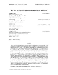 The On-Line Shortest Path Problem Under Partial Monitoring