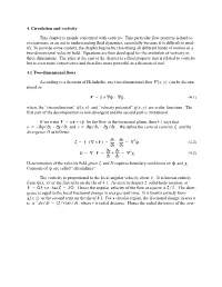 4. Circulation and Vorticity This Chapter Is Mainly Concerned With