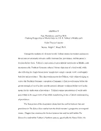 Clashing Perspectives of World Order in JRR Tolkien's Middle-Earth