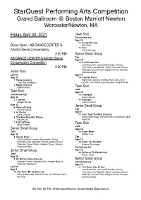 Competition Program!