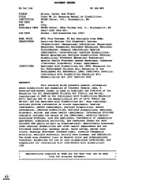 Count Me In; Resource Manual on Disabilities. INSTITUTION PACER Center, Inc., Minneapolis, KN