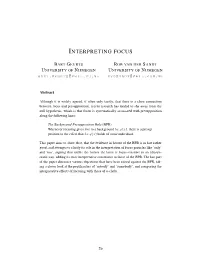 Interpreting Focus