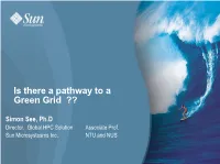 Is There a Pathway to a Green Grid ??