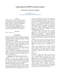 Using Upstream MPTCP in Linux Systems