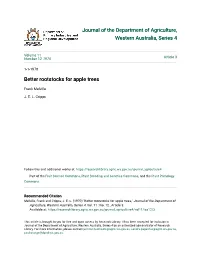 Better Rootstocks for Apple Trees