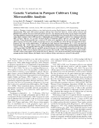 Genetic Variation in Pawpaw Cultivars Using Microsatellite Analysis