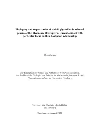 Phylogeny and Sequestration of Iridoid Glycosides In