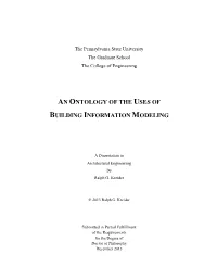 An Ontology of the Uses of Building Information Modeling