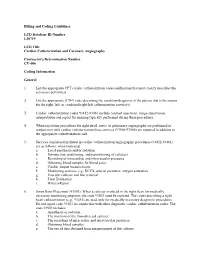 Billing and Coding Guidelines Cardiac Catheterization and Coronary Angiography CV-006