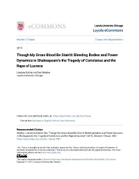 Bleeding Bodies and Power Dynamics in Shakespeare's the Tragedy of Coriolanus and the Rape of Lucrece