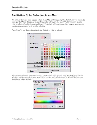 Facilitating Color Selection in Arcmap