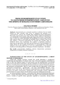 From Geomorphosite Evaluation to Geotourism Interpretation