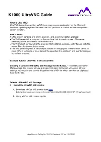 K1000 Ultravnc Guide