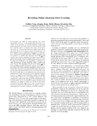Revisiting Online Quantum State Learning