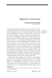 Shylock's Conversion