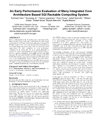 An Early Performance Evaluation of Many Integrated Core Architecture Based SGI Rackable Computing System