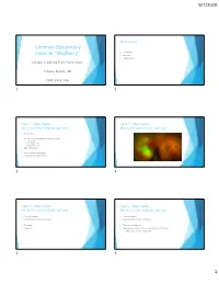 Common Optometry Cases in “Mayberry”