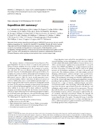 Expedition 381 Summary 2 Introduction 2 Background L.C