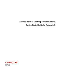 Oracle® Virtual Desktop Infrastructure Getting Started Guide for Release 3.5