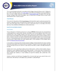 OSAC Encourages Travelers to Use This Report to Gain Baseline Knowledge of Security Conditions in Peru